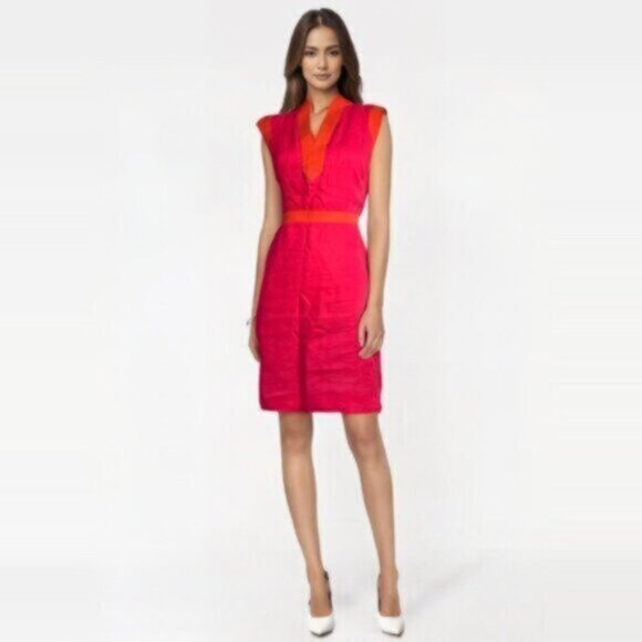 Boden Red and Orange Mini Dress - Picture 15 of 15